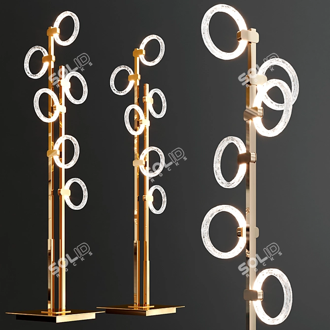 Polo LED Metal Floor Lamp 3D model image 2