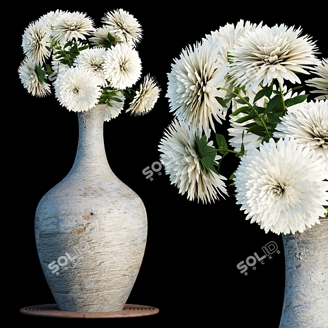 Vibrant Floral Arrangement 3D Model 3D model image 1