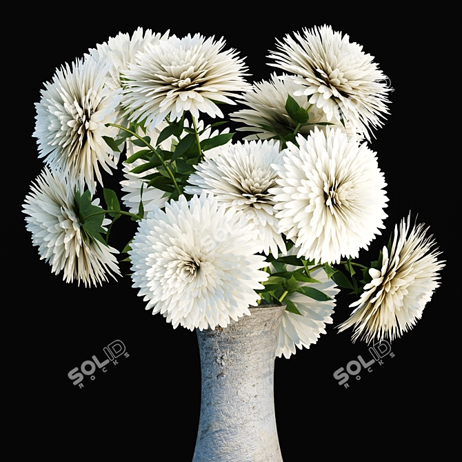 Vibrant Floral Arrangement 3D Model 3D model image 3