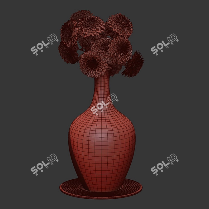 Vibrant Floral Arrangement 3D Model 3D model image 7
