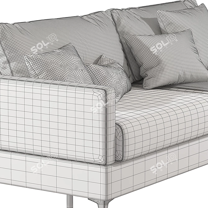 Modern Scandinavian Style Sofa Bed 3D model image 4