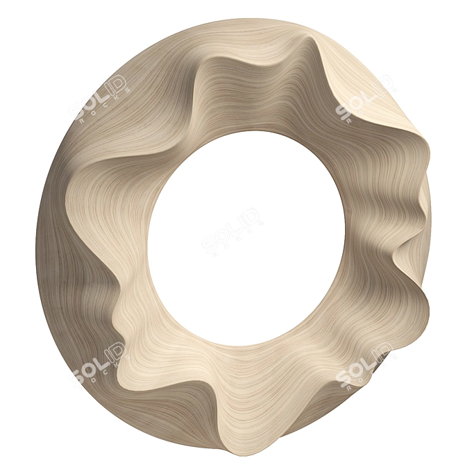 Sculptural Circle Art Piece 3D model image 3