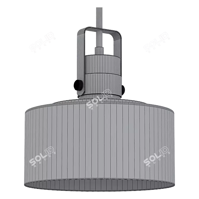 Courtney Soft Gold Black Pendant 3D model image 3