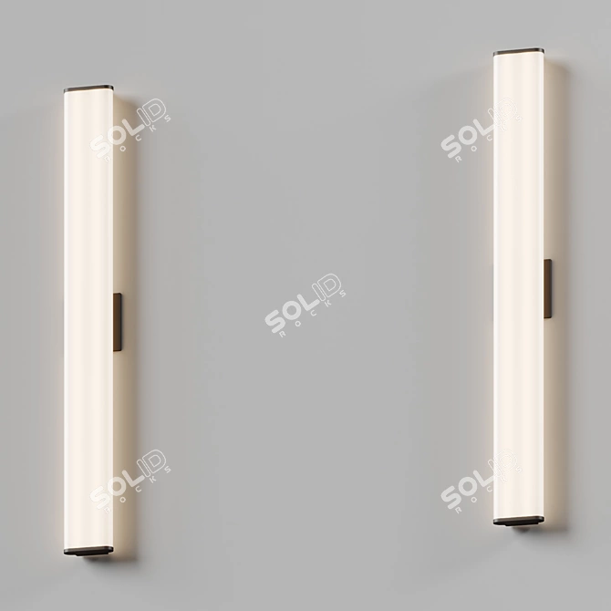 Sleek LED Linear Light Fixture 3D model image 2
