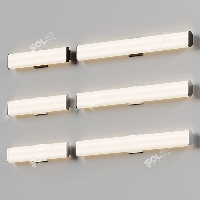  Sleek LED Linear Light Fixture 3D model image 4