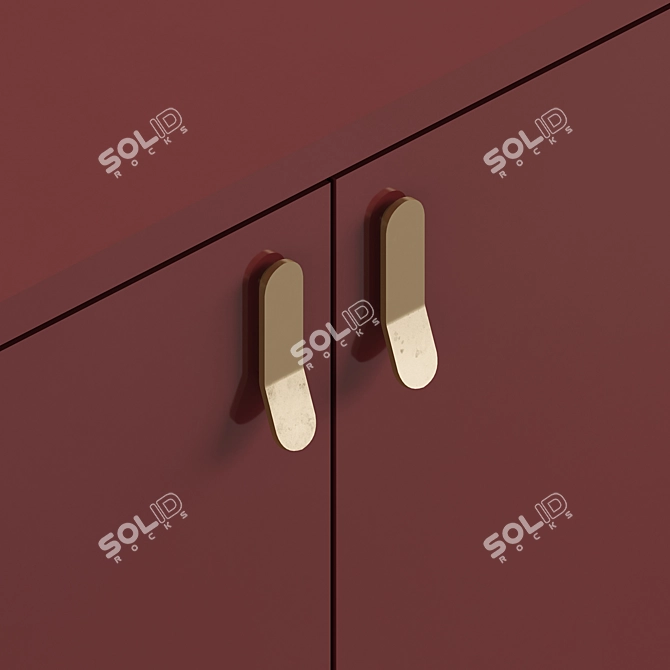 Cosmic Elegance 4 Door Cabinet 3D model image 4