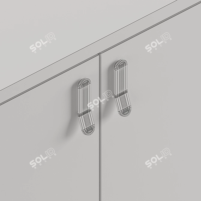 Cosmic Elegance 4 Door Cabinet 3D model image 5