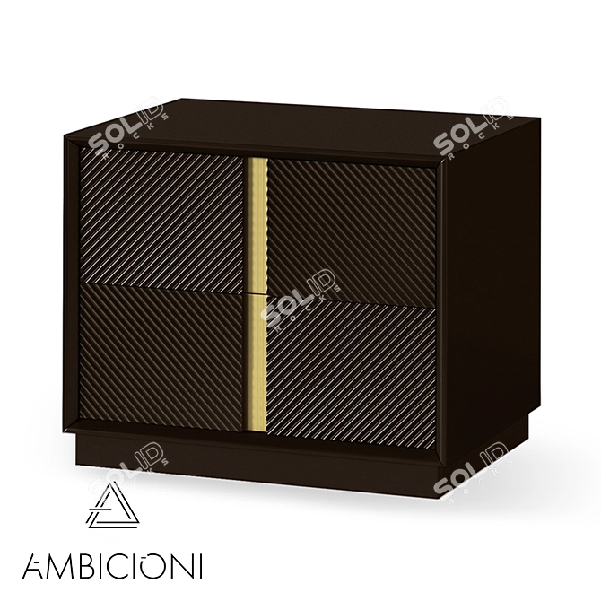 Sirmione Bedside Table Collection 3D model image 1