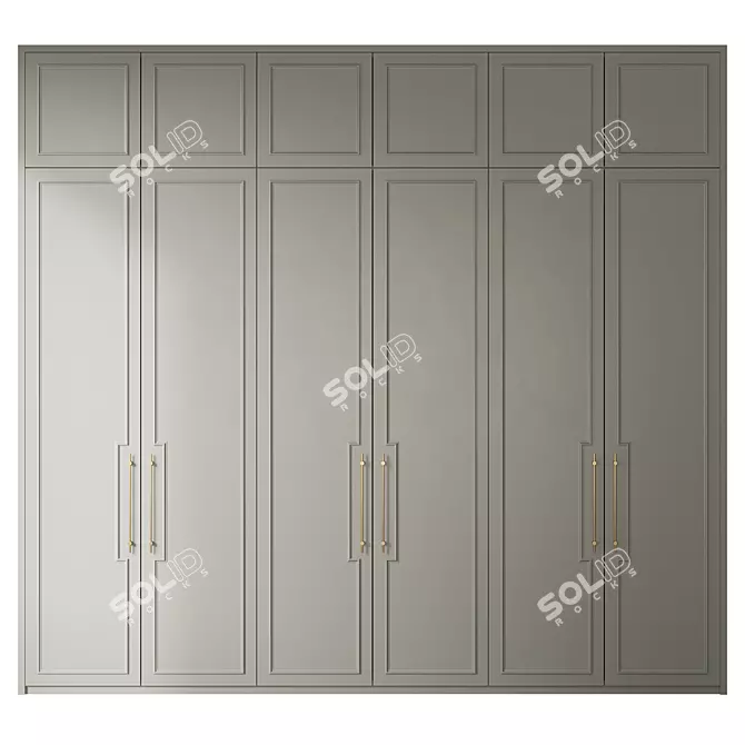 Art Deco Style Roland Wardrobe 3D model image 1