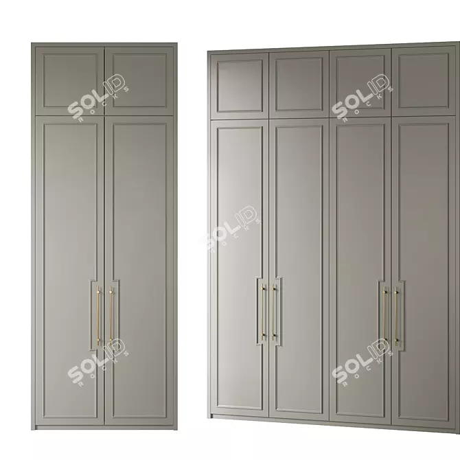 Art Deco Style Roland Wardrobe 3D model image 2