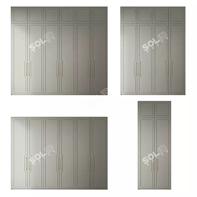 Art Deco Style Roland Wardrobe 3D model image 3