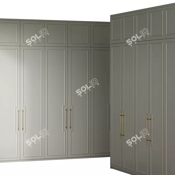 Art Deco Style Roland Wardrobe 3D model image 4