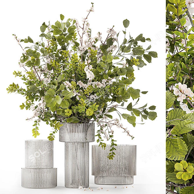 Blooming Cherry Blossom Bouquet 3D model image 1