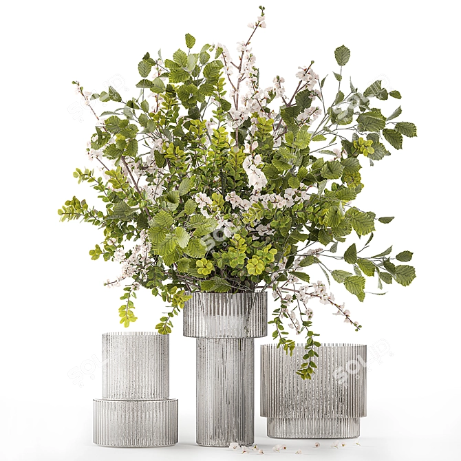 Blooming Cherry Blossom Bouquet 3D model image 5