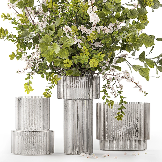 Blooming Cherry Blossom Bouquet 3D model image 6