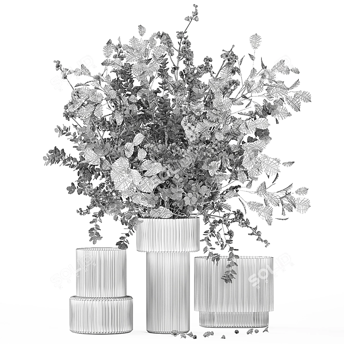 Blooming Cherry Blossom Bouquet 3D model image 7