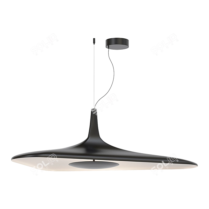 Sleek LED Pendant Lamp 3D model image 1