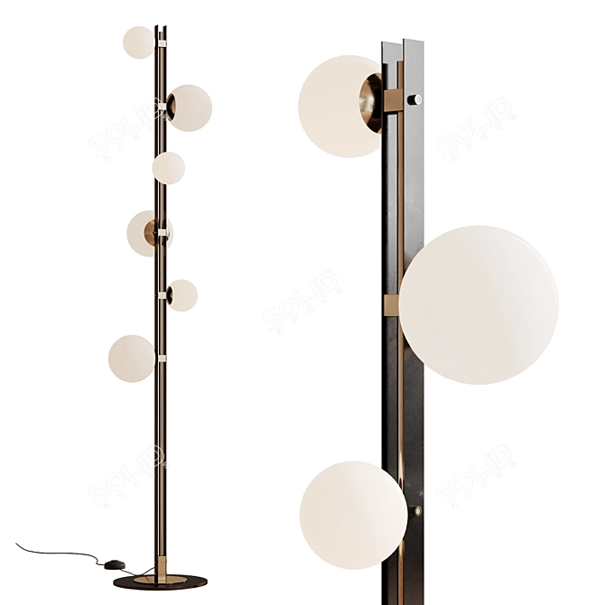 Elegant Judith Fl Floor Lamp 3D model image 1