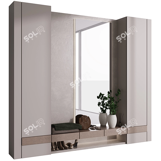 Modern Entryway Composition Set 3D model image 2