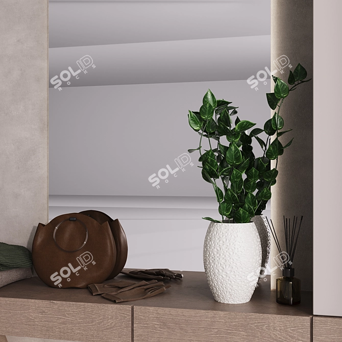 Modern Entryway Composition Set 3D model image 3