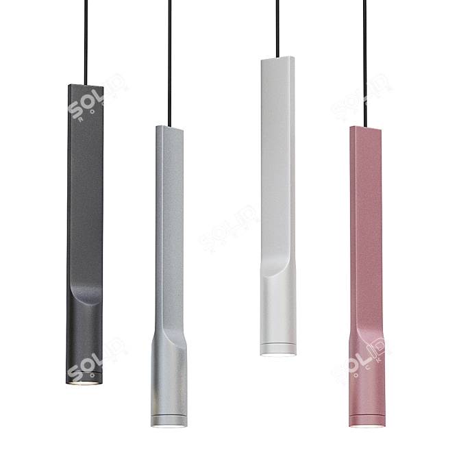 Minimalist Hanging Light Fixture 3D model image 1