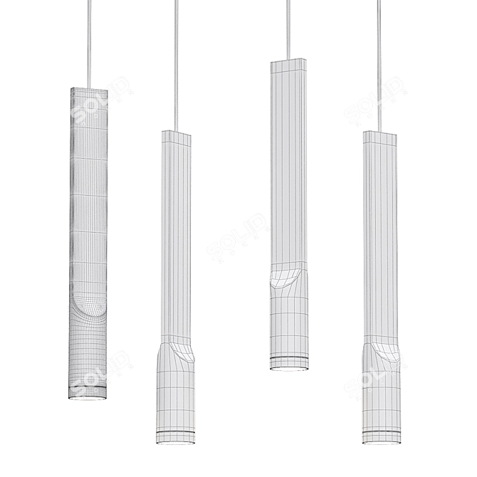 Minimalist Hanging Light Fixture 3D model image 3