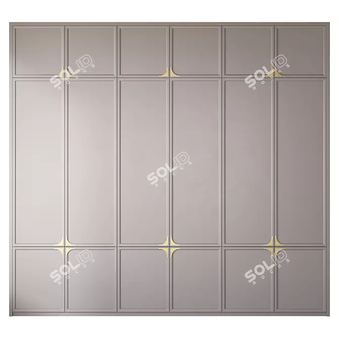 Evert Art Deco Entryway Wardrobe 3D model image 1