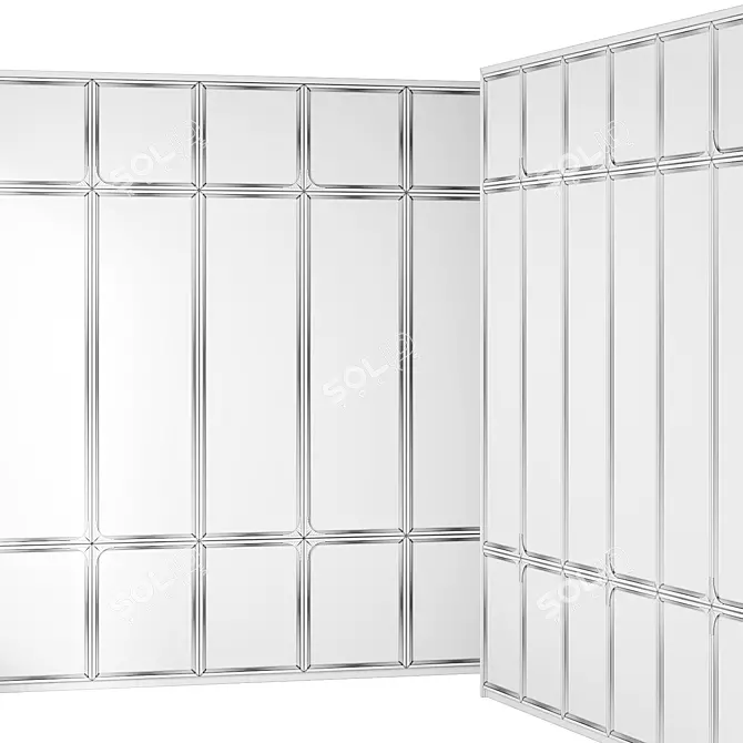 Evert Art Deco Entryway Wardrobe 3D model image 6