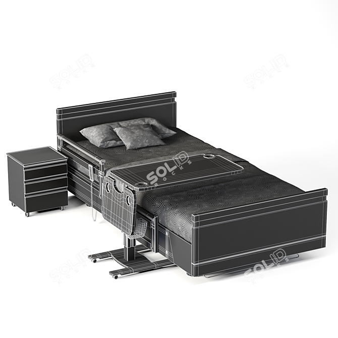 Extra-Wide SonderCare Hospital Bed 3D model image 6