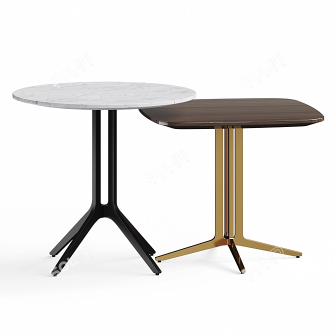 Modern Flamingo Coffee Table Set 3D model image 1