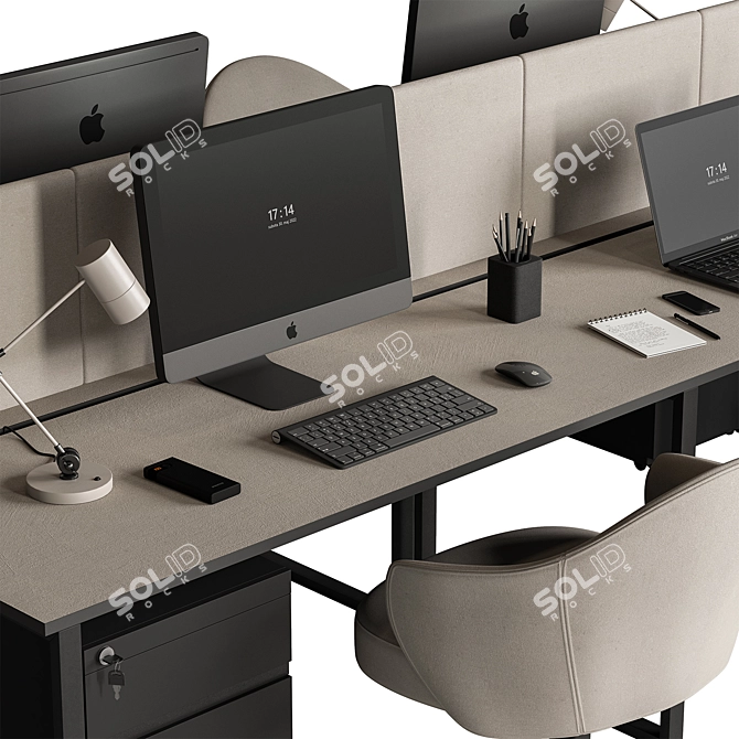 Workspace Essentials Set - Office Furniture 3D model image 3