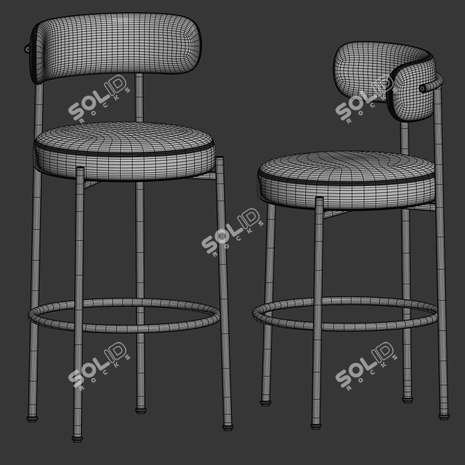 Modern Giotto Chair Set 3D model image 3