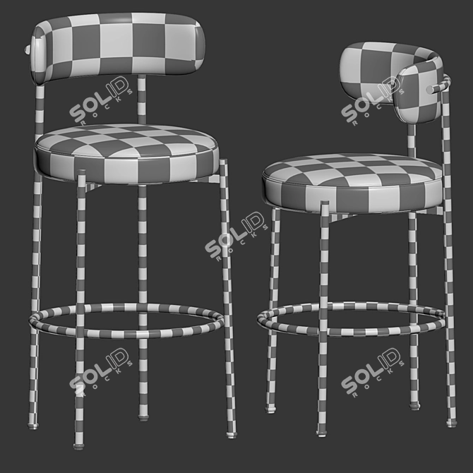 Modern Giotto Chair Set 3D model image 4