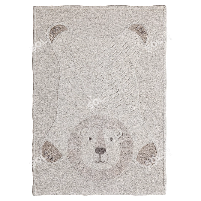 Panda Bear Children's Rugs Set 3D model image 2