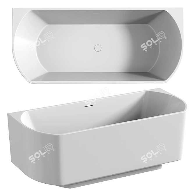 Abber 170x75 Acrylic Bathtub 3D model image 1