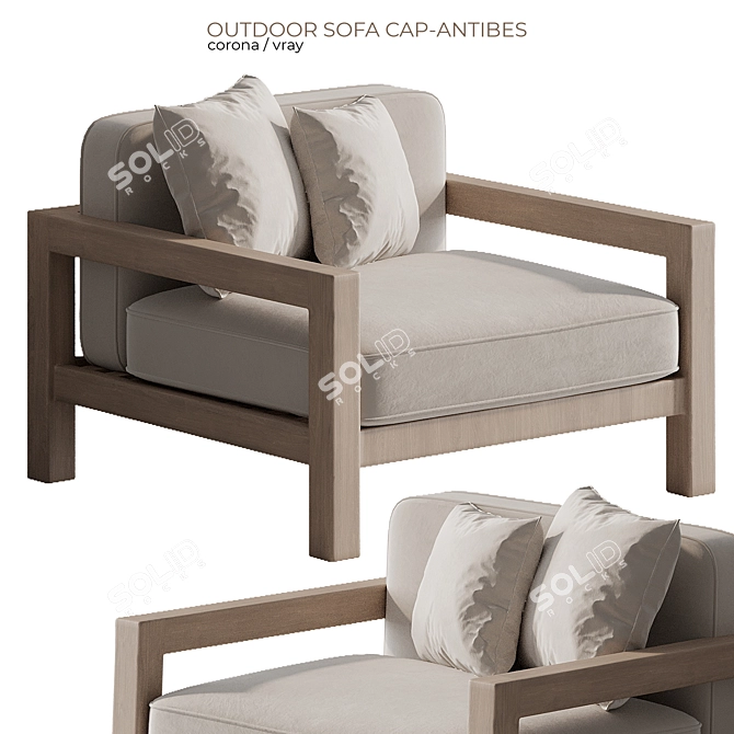 Elegant Outdoor Chair: Antibes Design 3D model image 1