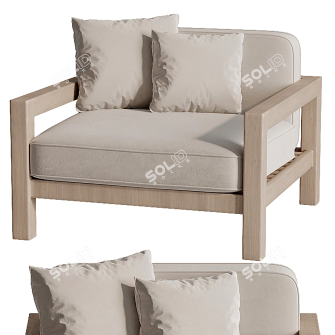 Elegant Outdoor Chair: Antibes Design 3D model image 3