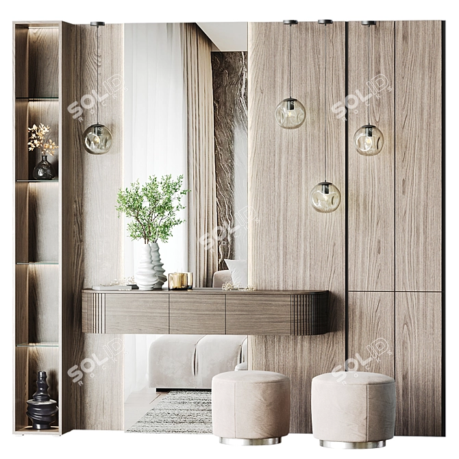 Corona Render-Ready Foyer Set 3D model image 1