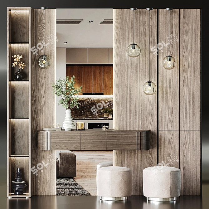 Corona Render-Ready Foyer Set 3D model image 3