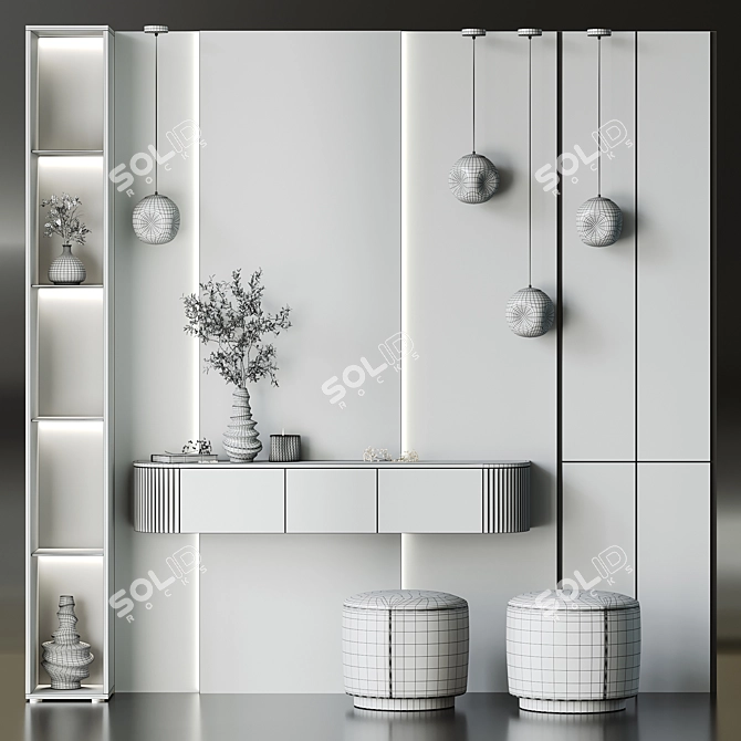 Corona Render-Ready Foyer Set 3D model image 6