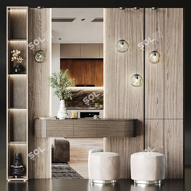 Corona Render-Ready Foyer Set 3D model image 8