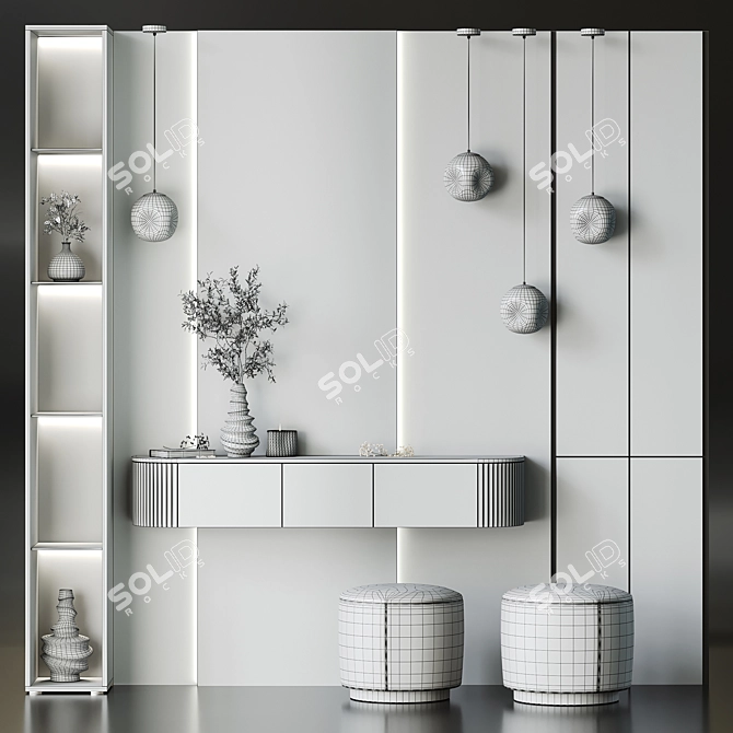 Corona Render-Ready Foyer Set 3D model image 11