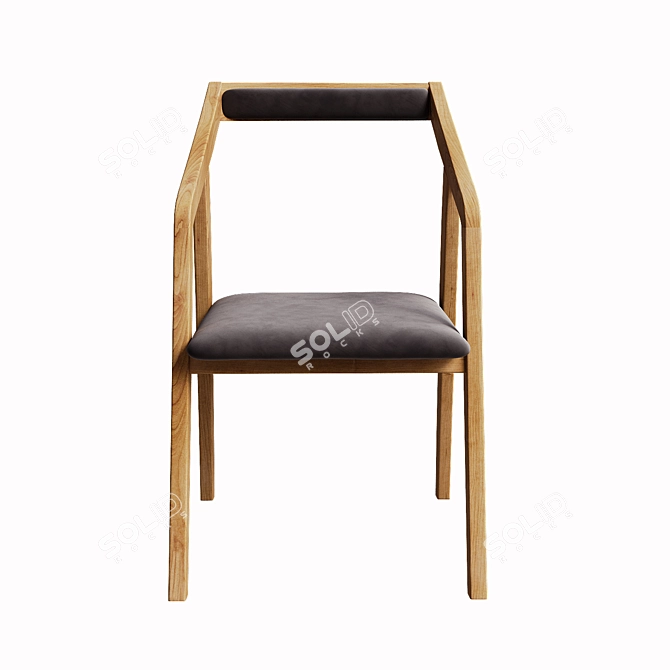 Halmar AZUL Kitchen Chair, Grey/Black 3D model image 5