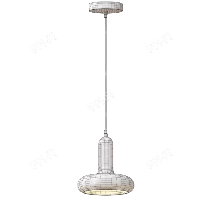 Modern Cream Pendant LightOLS 3D model image 2