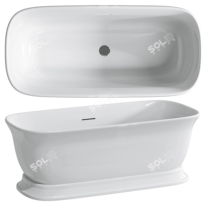 Modern Freestanding Acrylic Bathtub, BELBAGNO_BB400 3D model image 1