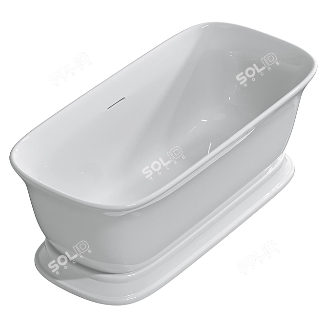 Modern Freestanding Acrylic Bathtub, BELBAGNO_BB400 3D model image 3