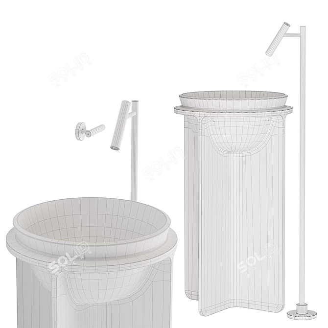 Falper Milano Washbasin Set 3D model image 5