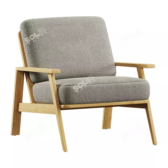 Vintage Linna Chair Render Corona 3D model image 2