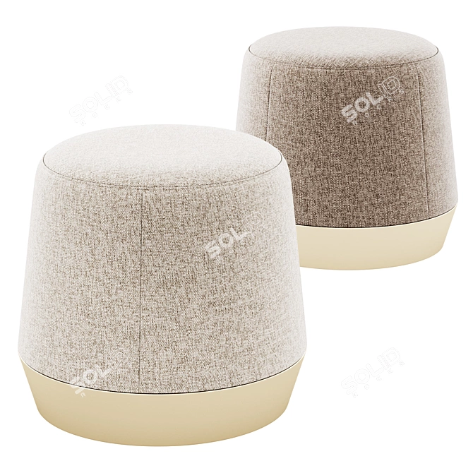 Barbara Barry Thimble Ottoman Glam 3D model image 2