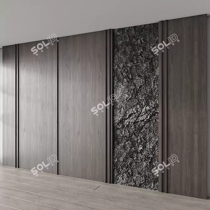 Rock Wall Panel 3D Model 3D model image 3